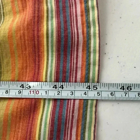 Coldwater Creek Sz 6 Stripe Cotton Embroidered Smocked Cottagecore Hippie Dress - Picture 15 of 16